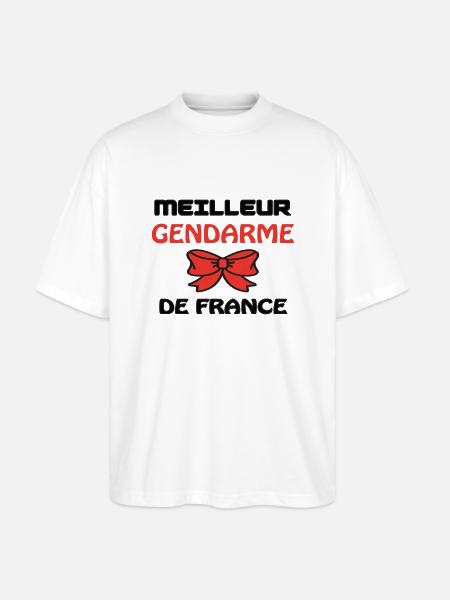 BEST GENDARME IN FRANCE - Stanley/Stella Oversized Unisex Organic T-shirt Blaster 2.0 - white