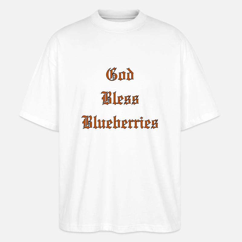 GodBlessBlueberries - Stanley/Stella Oversized Unisex Bio T-Shirt Blaster 2.0 - Weiß