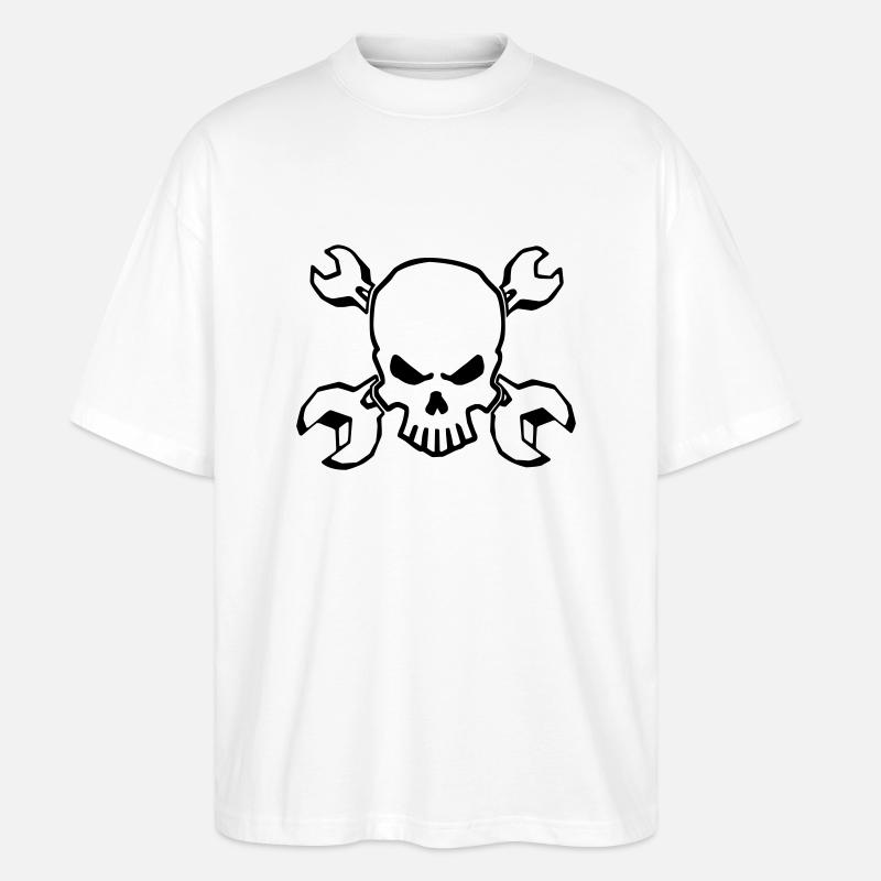 TOOLSKULL - 1C - Stanley/Stella Oversized Unisex Bio T-Shirt Blaster 2.0 - Weiß