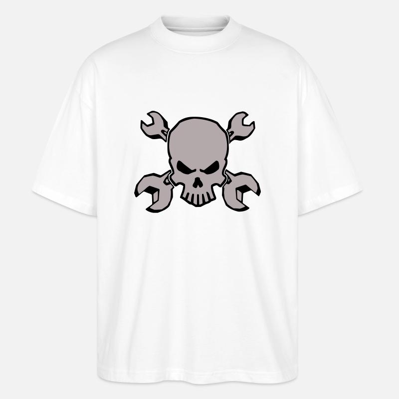 TOOLSKULL - 2C - Stanley/Stella Oversized Unisex Bio T-Shirt Blaster 2.0 - Weiß