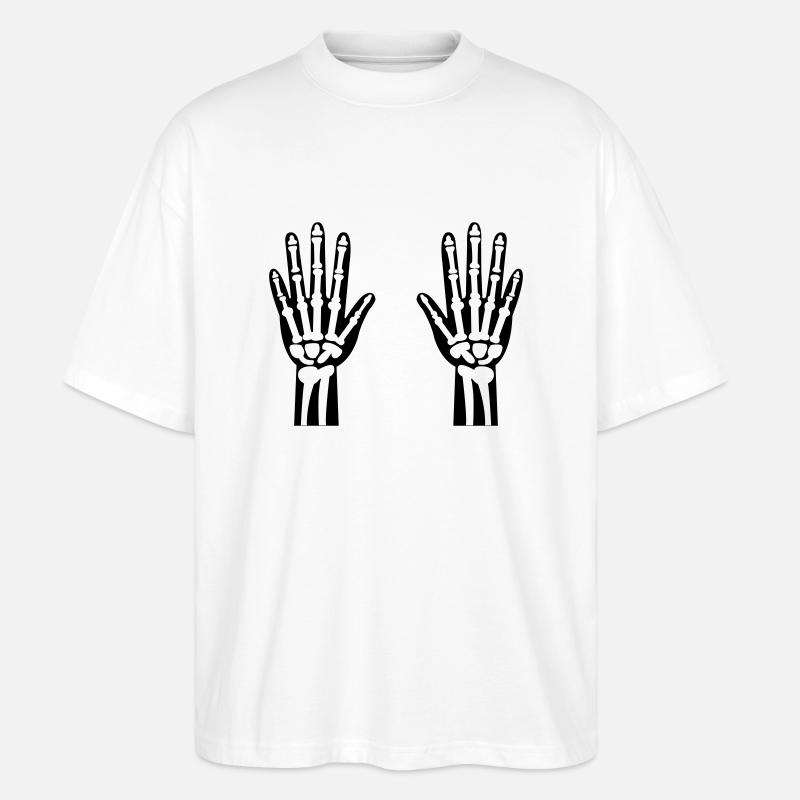 skelett hände 01 - Stanley/Stella Oversized Unisex Bio T-Shirt Blaster 2.0 - Weiß