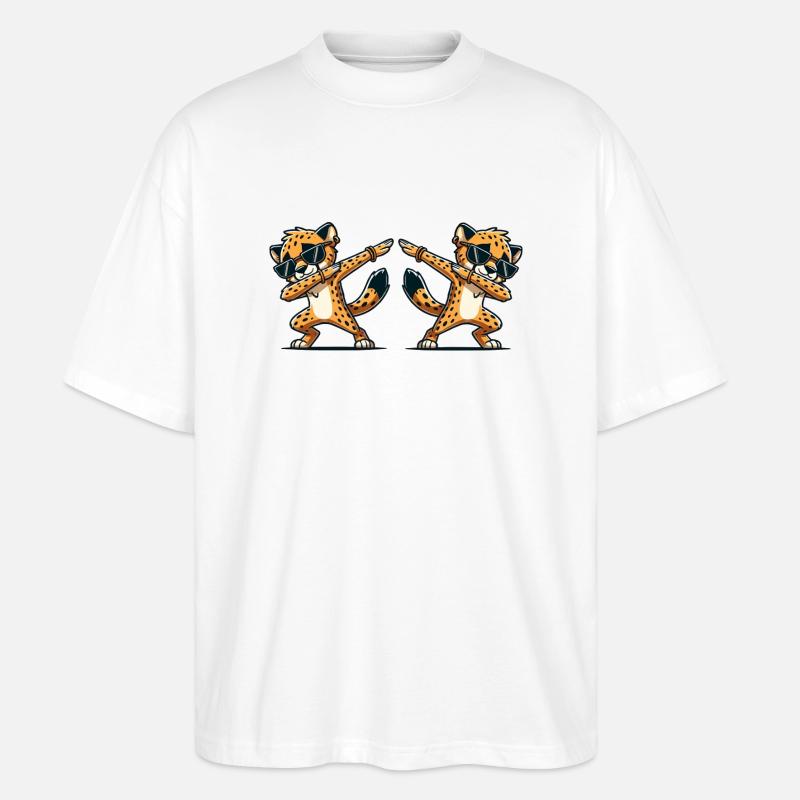 Gepard DAB Bande dessinée 2 - T-shirt bio Blaster 2.0 coupe oversize Stanley/Stella Unisexe - blanc