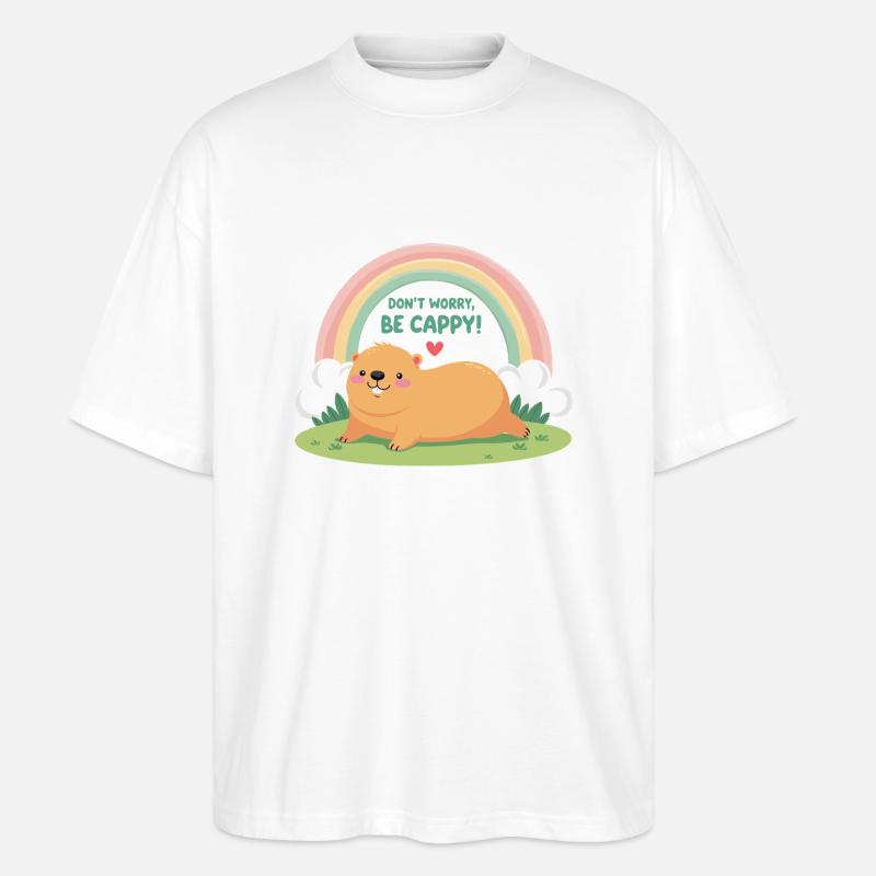 Dont Worry Be Cappy - Stanley/Stella Oversized Unisex Organic T-shirt Blaster 2.0 - white