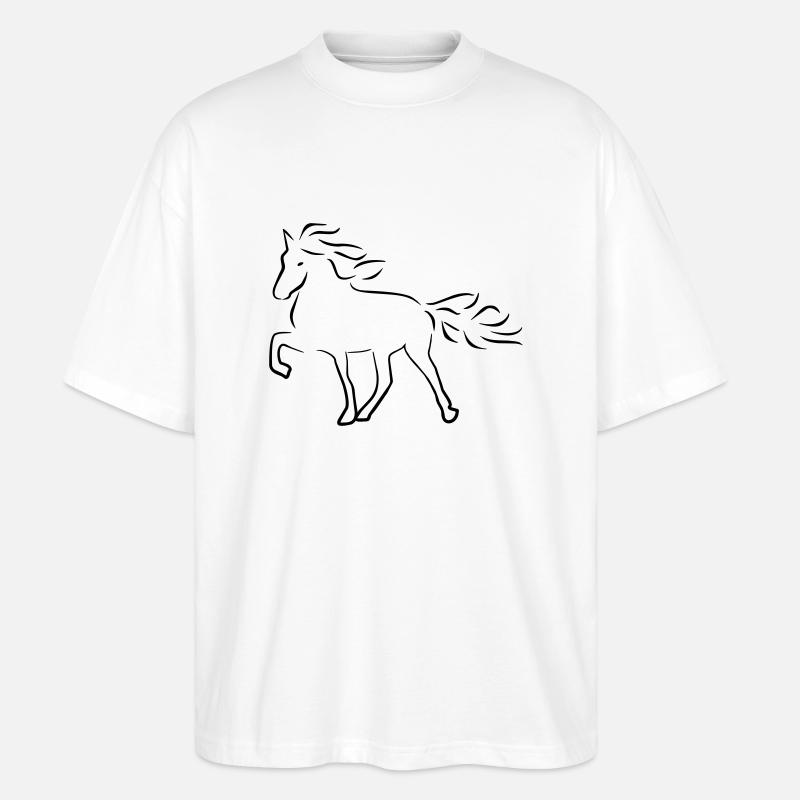 Islandpferd - Stanley/Stella Oversized Unisex Bio T-Shirt Blaster 2.0 - Weiß