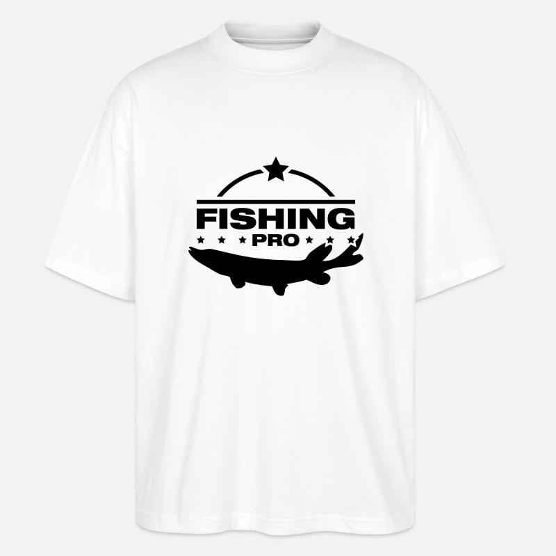 fishing_pro_design_qu1 - T-shirt bio Blaster 2.0 coupe oversize Stanley/Stella Unisexe - blanc