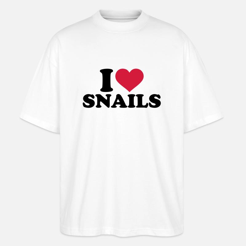 I love Snails - T-shirt bio Blaster 2.0 coupe oversize Stanley/Stella Unisexe - blanc