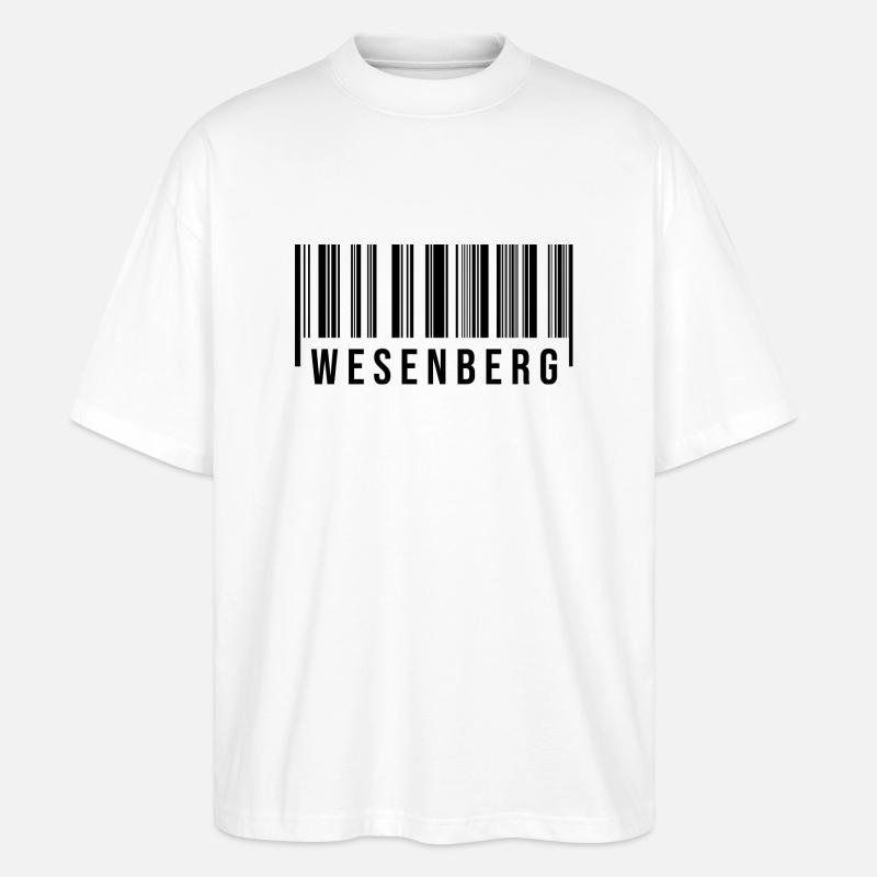 Wesenberg Strichcode - Stanley/Stella Oversized Unisex Bio T-Shirt Blaster 2.0 - Weiß