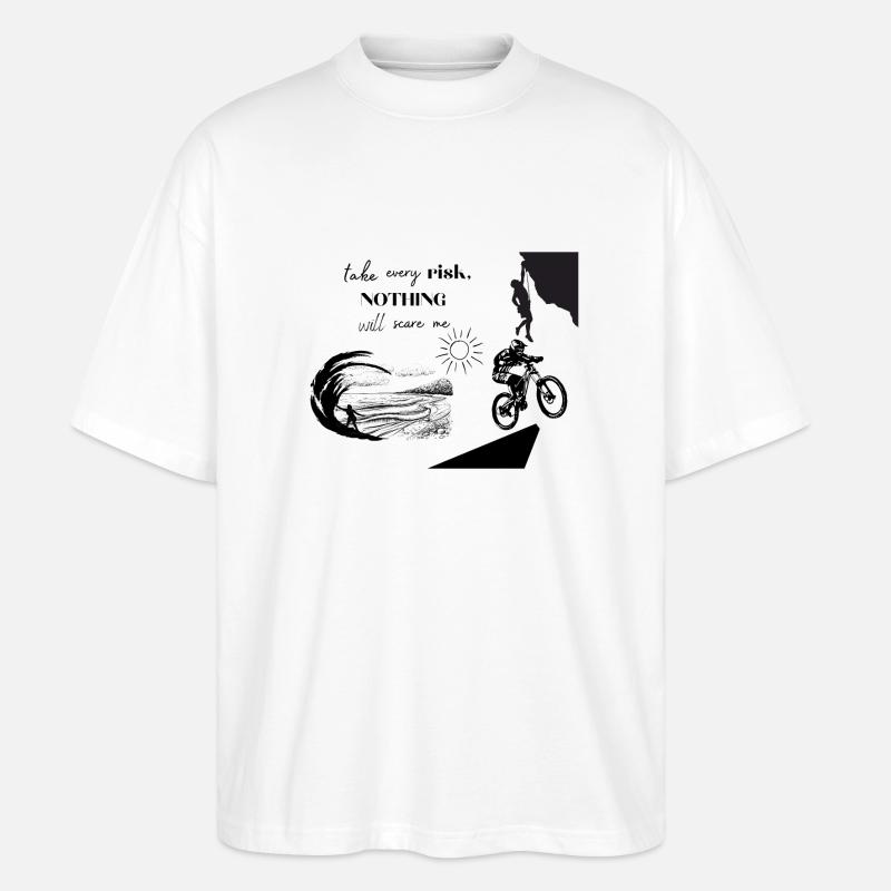Extremsport - take every risk - Stanley/Stella Oversized Unisex Bio T-Shirt Blaster 2.0 - Weiß