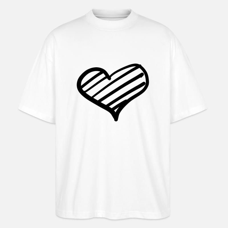 Hearts 1 - Stanley/Stella Oversized Unisex Bio T-Shirt Blaster 2.0 - Weiß