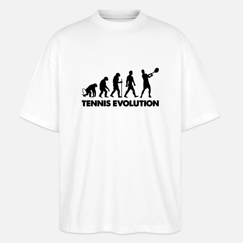 Tennis Evolution - Stanley/Stella Oversized Unisex Organic T-shirt Blaster 2.0 - white