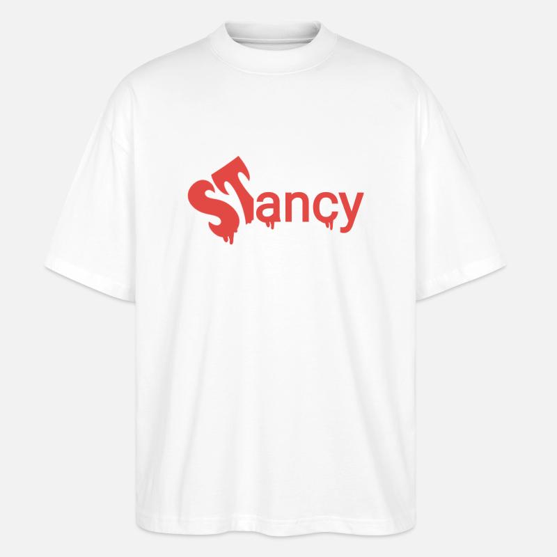 Stancy roter text Halloween - Stanley/Stella Oversized Unisex Bio T-Shirt Blaster 2.0 - Weiß