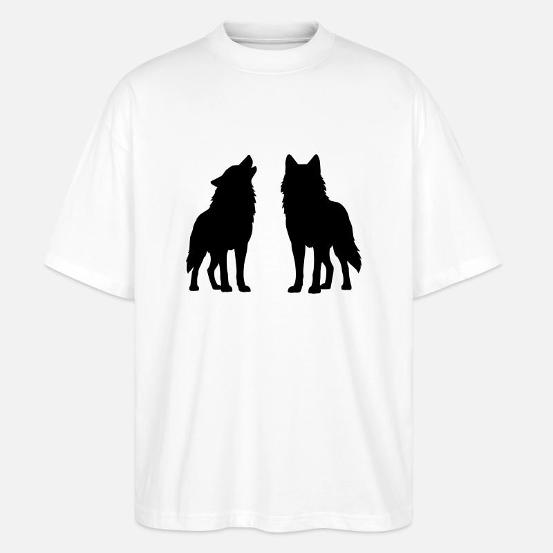 woelfe - Stanley/Stella Oversized Unisex Bio T-Shirt Blaster 2.0 - Weiß