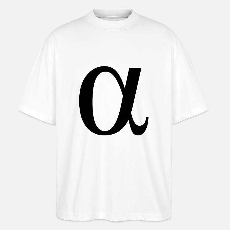 alpha griechische Buchstabe - Stanley/Stella Oversized Unisex Bio T-Shirt Blaster 2.0 - Weiß
