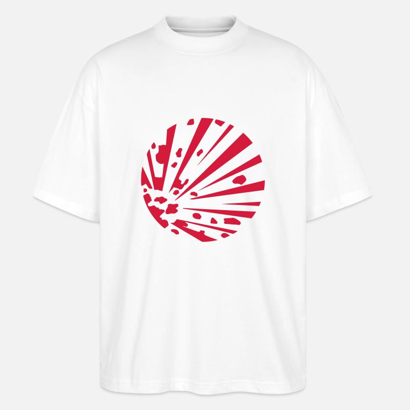 Explodierende Sonne - Stanley/Stella Oversized Unisex Bio T-Shirt Blaster 2.0 - Weiß