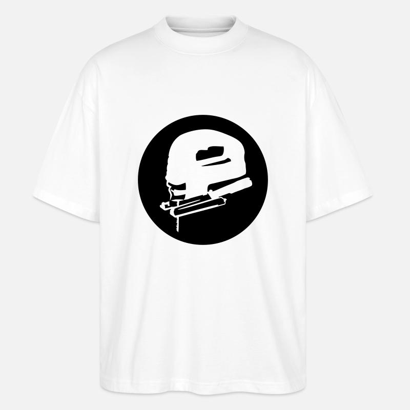 Stichsäge - Stanley/Stella Oversized Unisex Bio T-Shirt Blaster 2.0 - Weiß