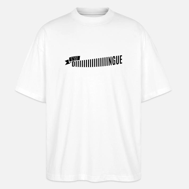C'est diiiiingue - T-shirt bio Blaster 2.0 coupe oversize Stanley/Stella Unisexe - blanc