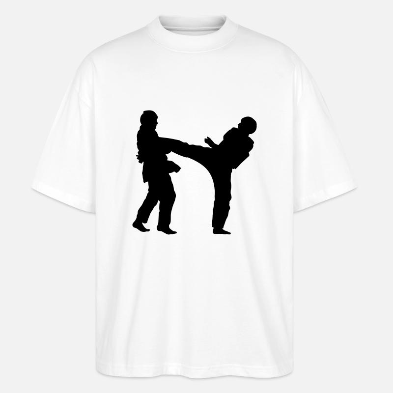 taekwondo kicker 1c - Stanley/Stella Oversized Unisex Bio T-Shirt Blaster 2.0 - Weiß