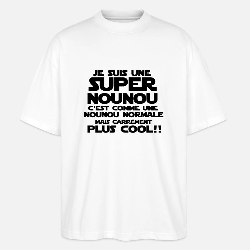 une nounou carrément plus cool - T-shirt bio Blaster 2.0 coupe oversize Stanley/Stella Unisexe - blanc