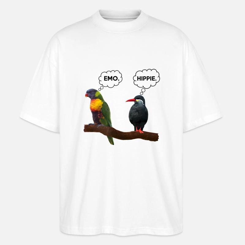 Emo | Hippie - Stanley/Stella Oversized Unisex Bio T-Shirt Blaster 2.0 - Weiß