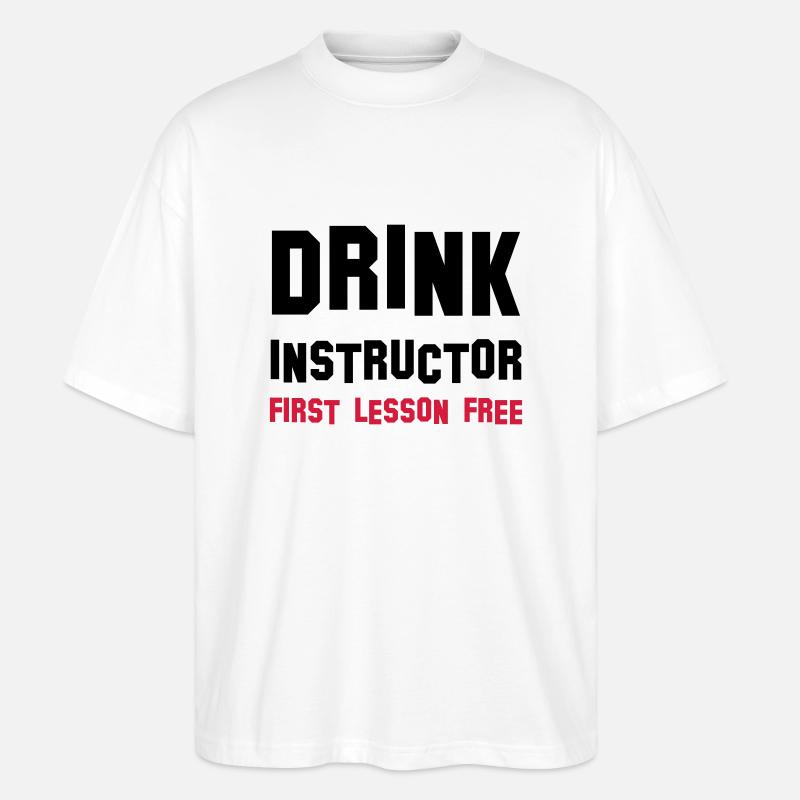 drink instructor - T-shirt bio Blaster 2.0 coupe oversize Stanley/Stella Unisexe - blanc