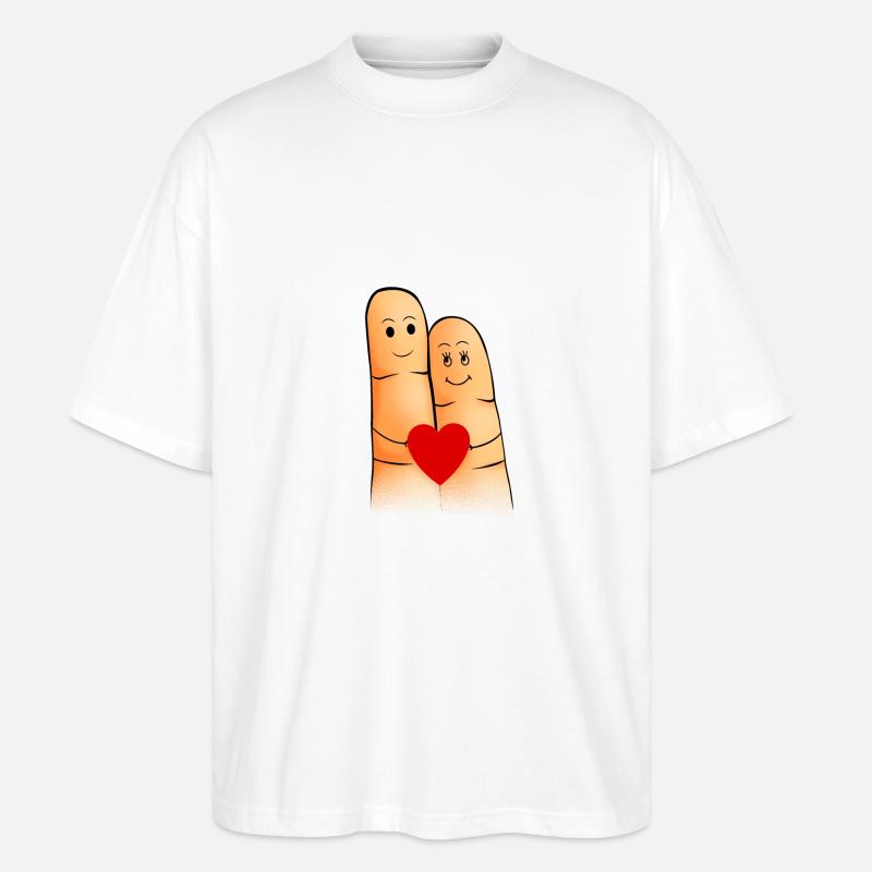 Sie + Ich = Liebe - Stanley/Stella Oversized Unisex Bio T-Shirt Blaster 2.0 - Weiß