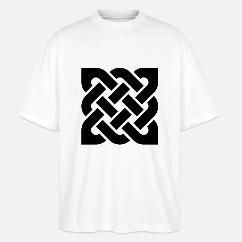 Celtic Square Knot - solid - Stanley/Stella Oversized Unisex Organic T-shirt Blaster 2.0 - white