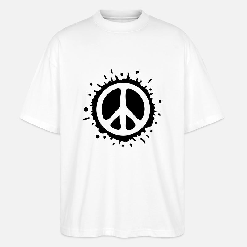 Peace (Splash) - Stanley/Stella Oversized Unisex Bio T-Shirt Blaster 2.0 - Weiß