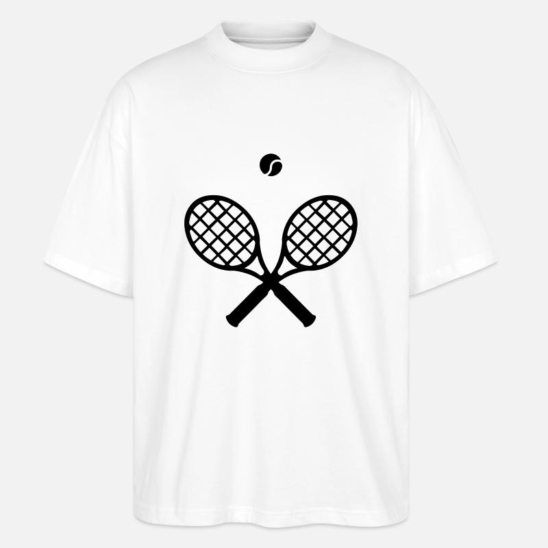 Raquettes de tennis - T-shirt bio Blaster 2.0 coupe oversize Stanley/Stella Unisexe - blanc