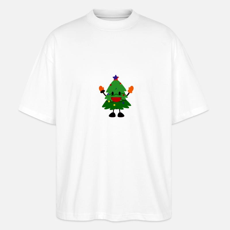 Weihnachtsbaum - Stanley/Stella Oversized Unisex Bio T-Shirt Blaster 2.0 - Weiß