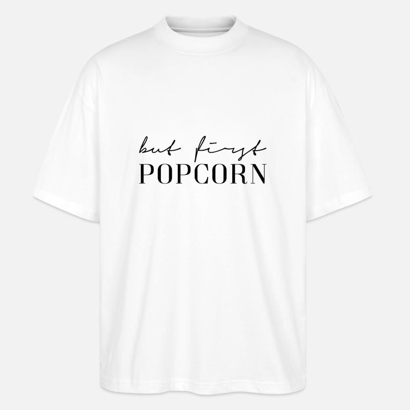 First Popcorn - Stanley/Stella Oversized Unisex Bio T-Shirt Blaster 2.0 - Weiß