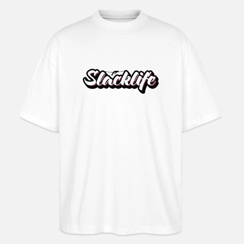 Slackline - Stanley/Stella Oversized Unisex Bio T-Shirt Blaster 2.0 - Weiß