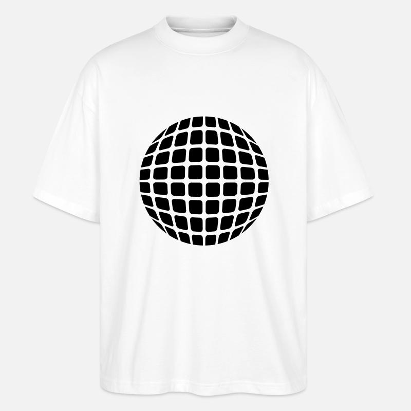 Diskokugel - Stanley/Stella Oversized Unisex Bio T-Shirt Blaster 2.0 - Weiß