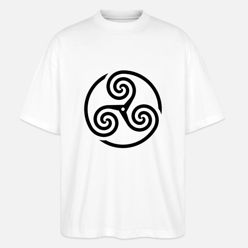 wheeled Triskele 03 - Stanley/Stella Oversized Unisex Bio T-Shirt Blaster 2.0 - Weiß