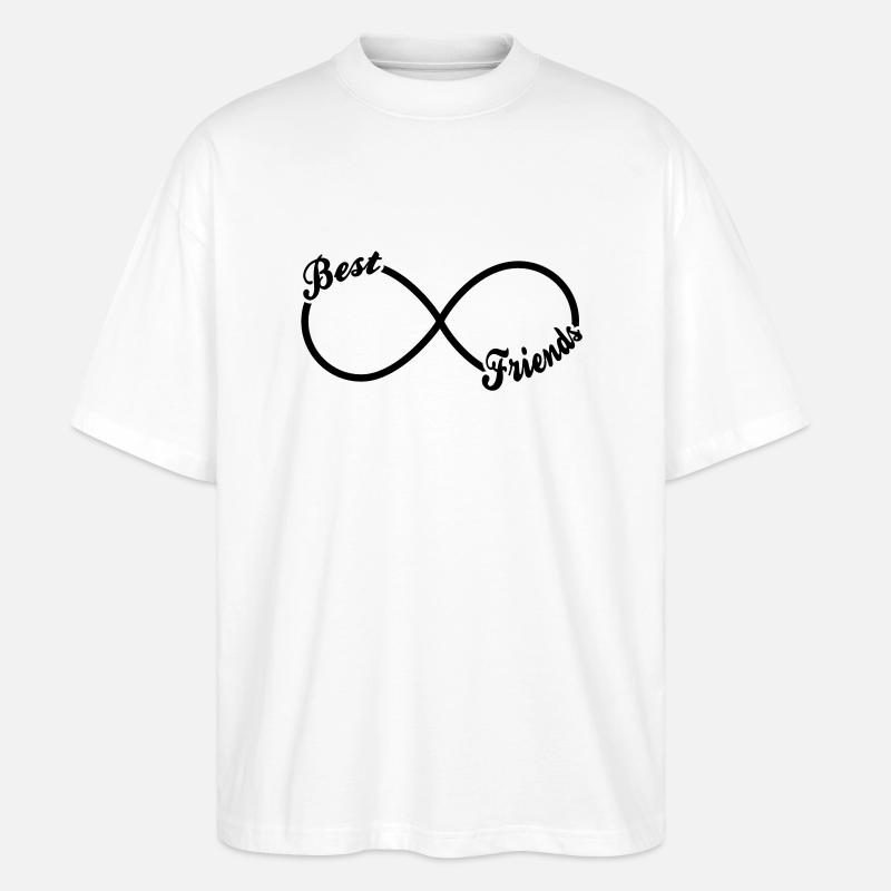 Best Friends Forever - Stanley/Stella Oversized Unisex Bio T-Shirt Blaster 2.0 - Weiß