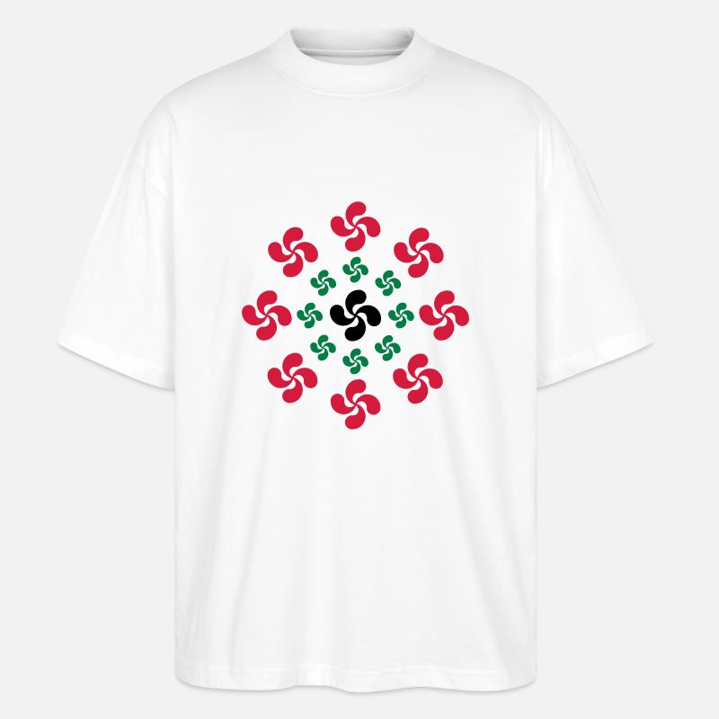 lauburu Baskenquer - Stanley/Stella Oversized Unisex Bio T-Shirt Blaster 2.0 - Weiß
