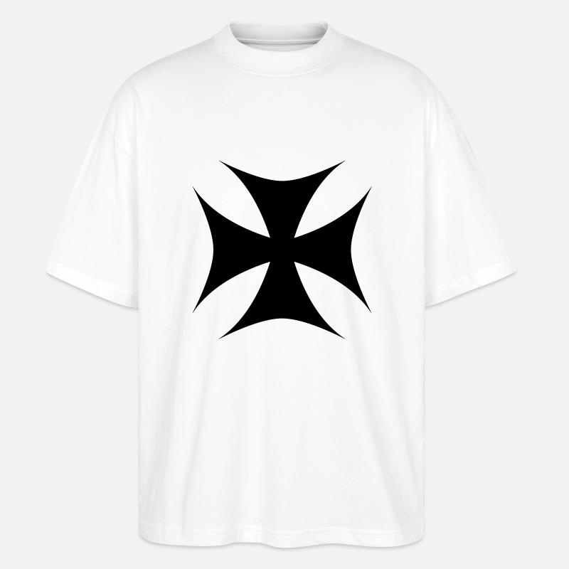 Croix de Templar - T-shirt bio Blaster 2.0 coupe oversize Stanley/Stella Unisexe - blanc