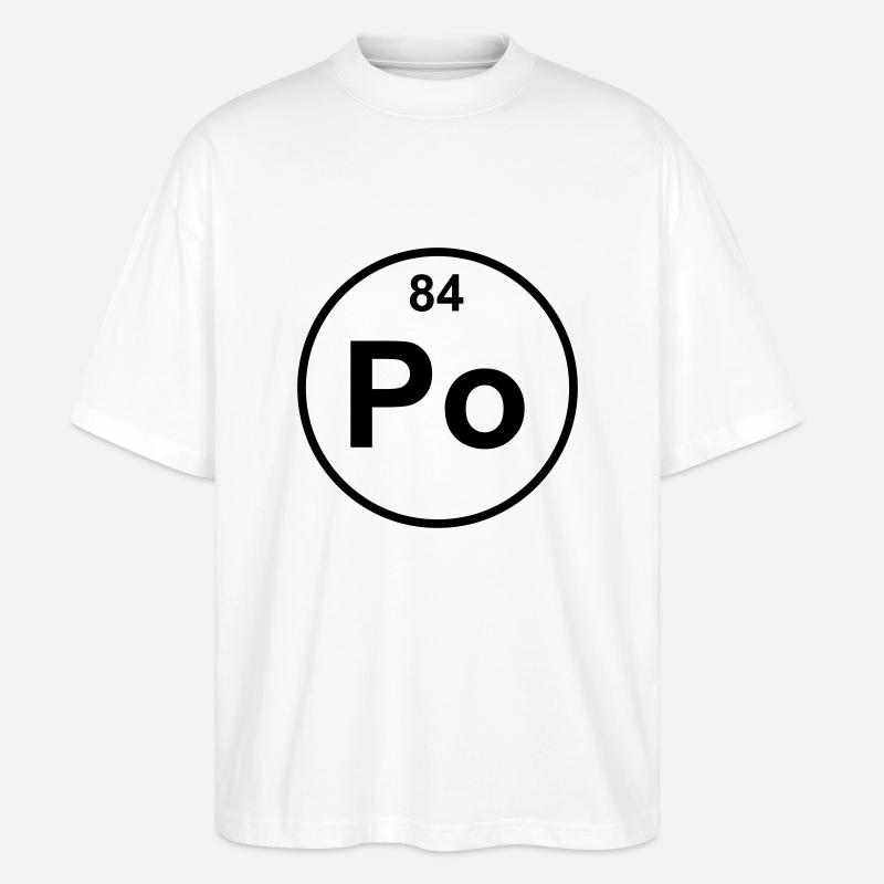 Element 84 - po (polonium) - Minimal - Stanley/Stella Oversized Unisex Bio T-Shirt Blaster 2.0 - Weiß