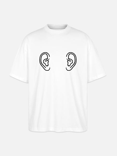 Korva - Stanley/Stella Blaster 2.0 Unisex Oversized Luomu T-paita - valkoinen