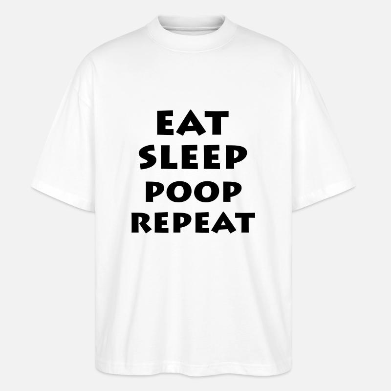 Poop - Stanley/Stella Oversized Unisex Bio T-Shirt Blaster 2.0 - Weiß