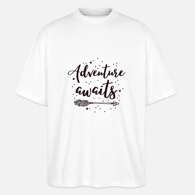 Das Abenteuer wartet - Stanley/Stella Oversized Unisex Bio T-Shirt Blaster 2.0 - Weiß
