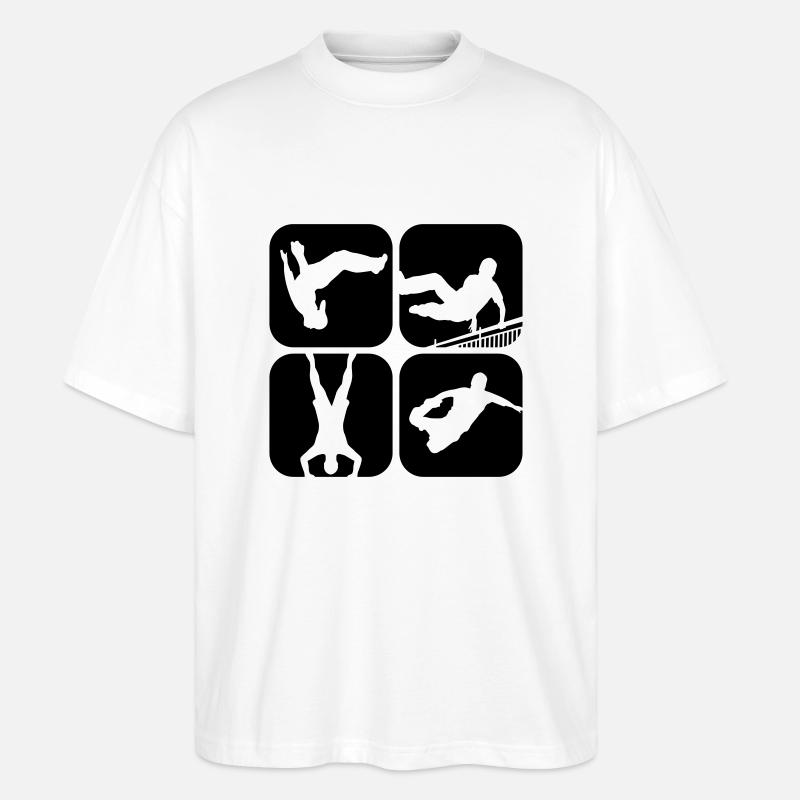 free running - Stanley/Stella Oversized Unisex Bio T-Shirt Blaster 2.0 - Weiß