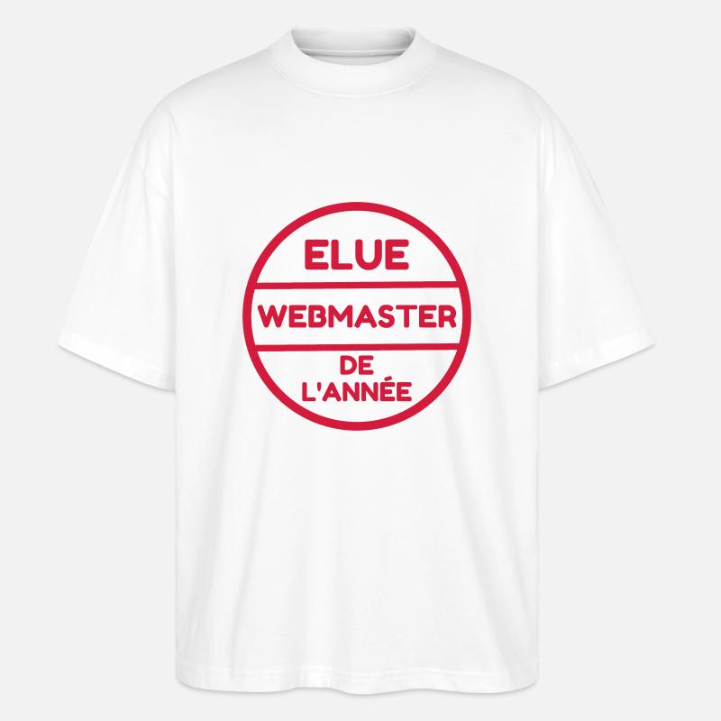 Webmaster Internet Web Geek Website - Stanley/Stella Oversized Unisex Organic T-shirt Blaster 2.0 - white