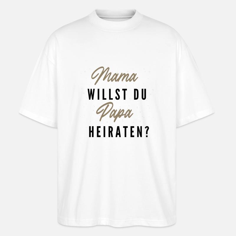 Heiratsantrag mit Kind - Stanley/Stella Oversized Unisex Bio T-Shirt Blaster 2.0 - Weiß