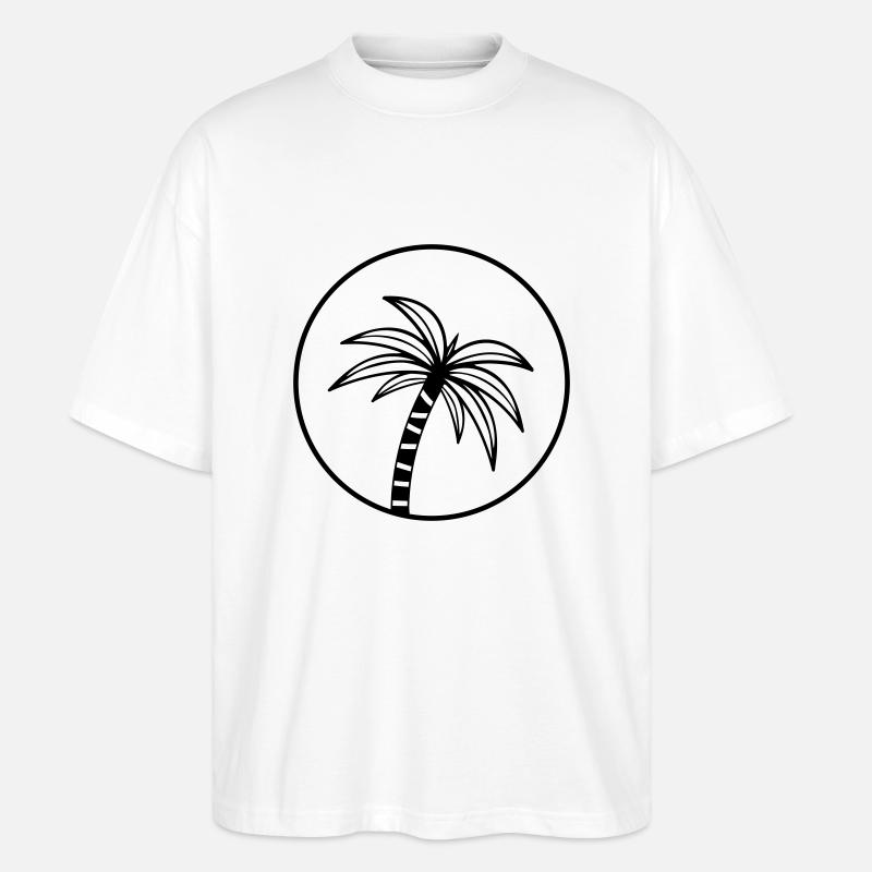 palm tree symbol - Stanley/Stella Oversized Unisex Bio T-Shirt Blaster 2.0 - Weiß