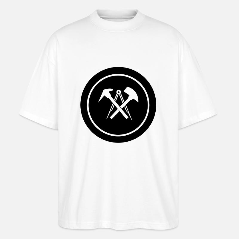 dachdecker_symbol_01 - Stanley/Stella Oversized Unisex Bio T-Shirt Blaster 2.0 - Weiß