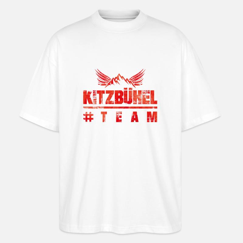 kitzbuehel team berg - Stanley/Stella Oversized Unisex Bio T-Shirt Blaster 2.0 - Weiß