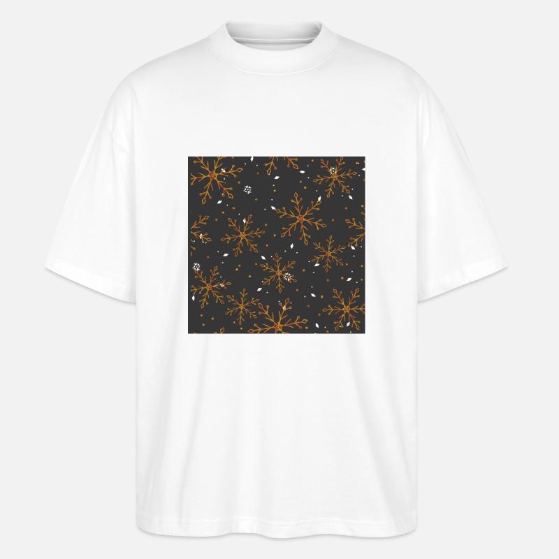 Ice crystal pattern - Stanley/Stella Oversized Unisex Organic T-shirt Blaster 2.0 - white