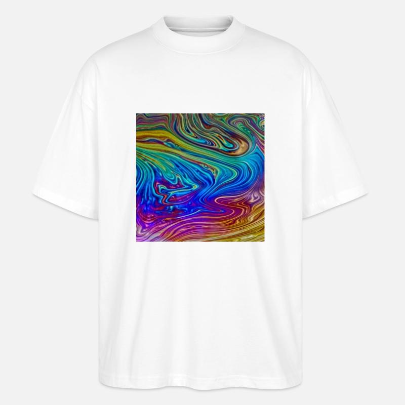 Farbenfroh bunt - Stanley/Stella Oversized Unisex Bio T-Shirt Blaster 2.0 - Weiß