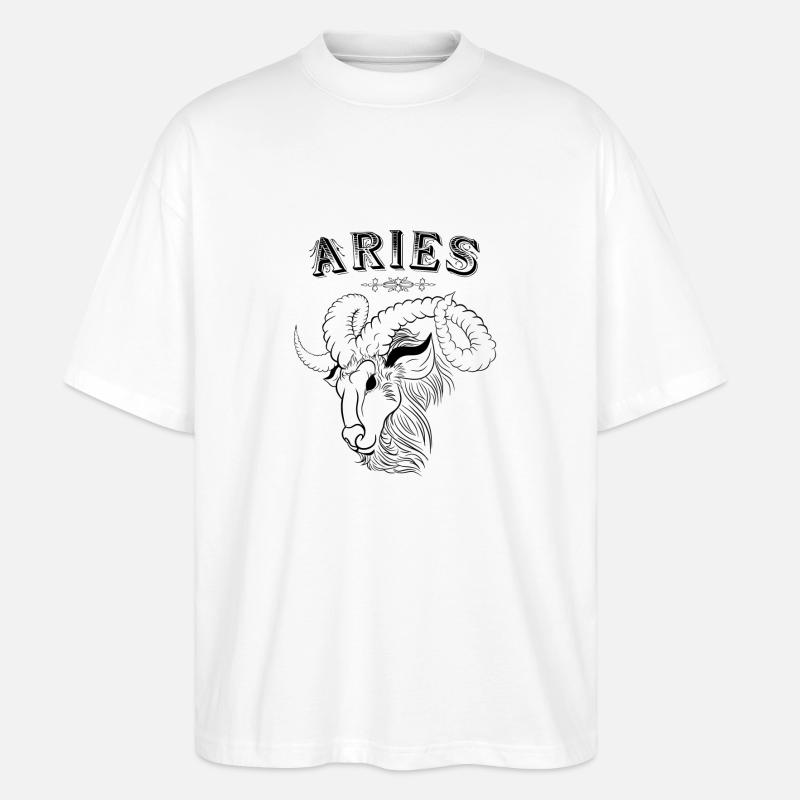 Aries Sternzeichen Widder - Stanley/Stella Oversized Unisex Bio T-Shirt Blaster 2.0 - Weiß