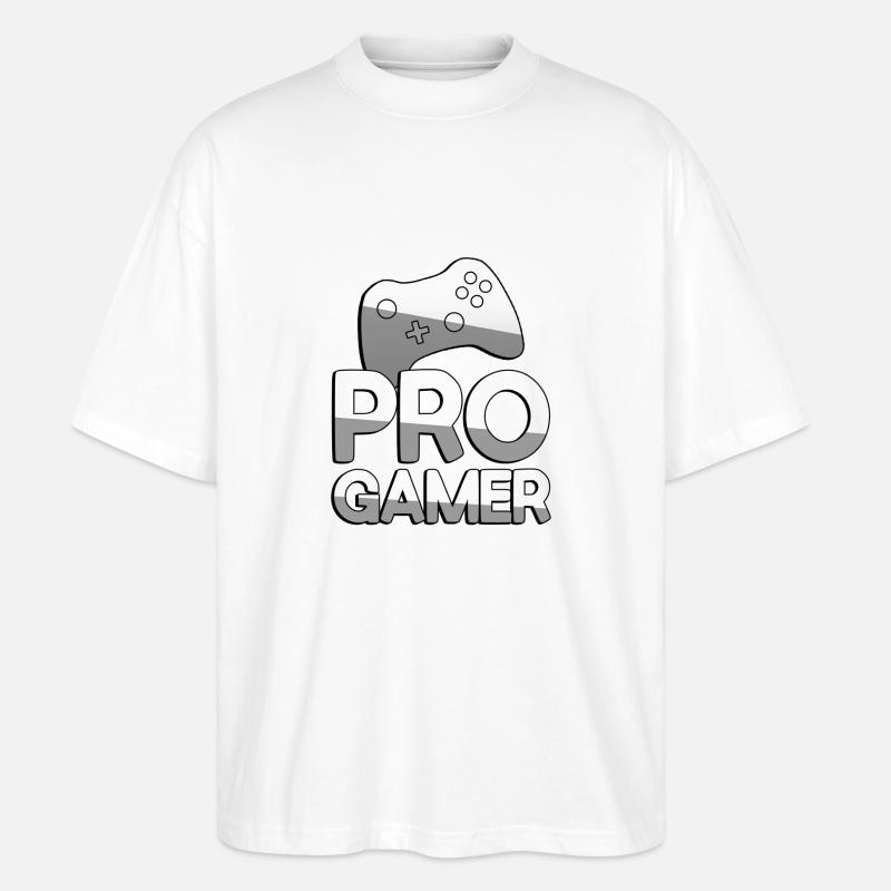 PRO GAMER + Controller - Gaming - Stanley/Stella Oversized Unisex Bio T-Shirt Blaster 2.0 - Weiß